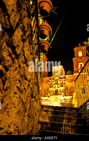 Außenseite der Templo de San Francisco in der kolonialen Bergbau Stadt Guanajuato Mexiko Stockfoto