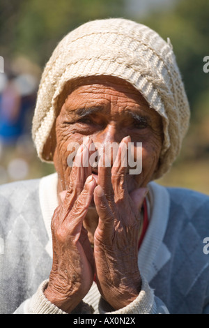 Nepal, Pokhara, Greis Stockfoto