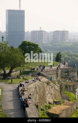 Serbien, Belgrad, Kalemegdan Citadel Blick aus die Dizdar Turm Sternwarte Stockfoto