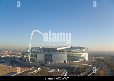 England, London, Brent, Wembley, neuen Wembley-Stadion, der Torbogen ist die weltweit längste nicht unterstützte Dachkonstruktion Stockfoto