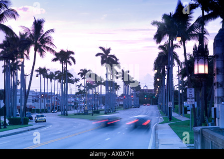 Royal Poinciana Weg, Palm Beach, Florida, USA Stockfoto