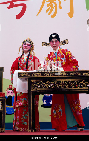 China, Hongkong, chinesische Oper Leistung Stockfoto