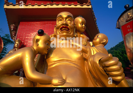 China, Hongkong, neue Territorien, Sha Tin, Zehntausend Buddhas Kloster Pagode Stockfoto
