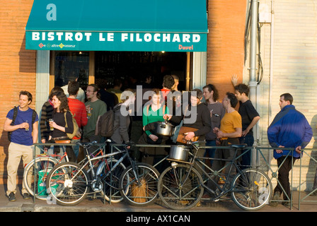 Bistro Le Filochard, Altstadt, Toulouse, Midi-Pyrénées, Haut-Garonne, Frankreich Stockfoto