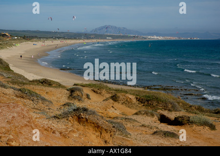 Spanien Andalusien Tarifa Playa De Los Lances Stockfoto