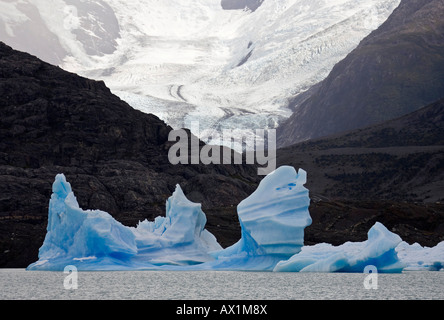 Eisberg und Gletscher in den See Lago Argentino, national park Los Glaciares, (Parque Nacional Los Glaciares), Patagonien, Argent Stockfoto