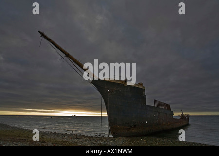 Schiff Wrack Lord Lonsdale, atlantische Ozean, Chile, Patagonien, Südamerika Stockfoto