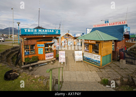 Ticket Stadtstraßennetz vom Boot Ausflüge Ushuaia, die südlichste Stadt der Welt, nach Feuerland, Argentinien, Südamerika Stockfoto