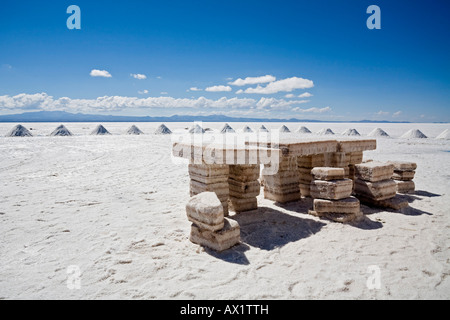 Salz-Hotel-Hotel de Sal Playa Blanca, Altiplano, Salz See Salar de Uyuni, Bolivien, Südamerika Stockfoto