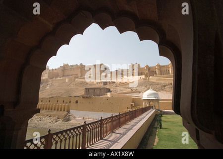 amber Fort Palace anzeigen Stockfoto