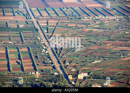 Blick von oben auf die Kulturlandschaft rund um TAZARKOUNT Marokko Stockfoto