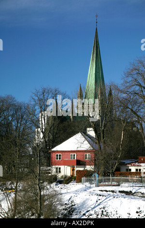 Nidaros Domkirke Trondheim Stockfoto