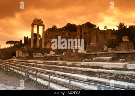 Blick vom Via Sacra des Foro Romano römischen Forum Romanum Stockfoto