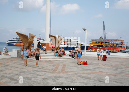 Mexiko, Cozumel, San Miguel, cruise Schiff Hafen Stockfoto