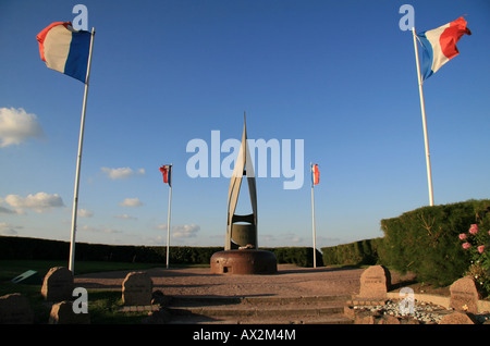 Das Keiffer Flamme Denkmal am Sword Beach, Ouistreham, Normandie, Frankreich. Stockfoto