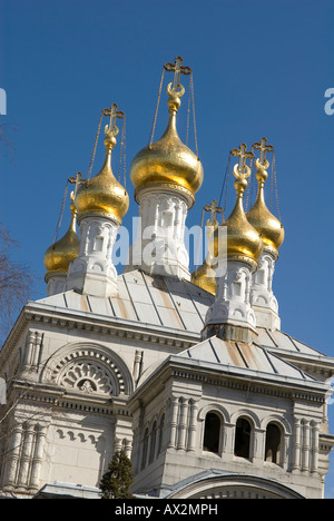 russische orthodoxe Kirche, Genf, Schweiz Stockfoto