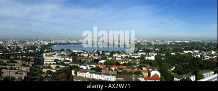 Deutschland Hamburg Panorama Panorama Skyline Stadt topview Stockfoto