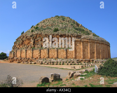 "Qabr äh Rumia", mauretanische Königsgrab (auch als Grab des christlichen Dame), Tipasa, Algerien, Nordafrika Stockfoto