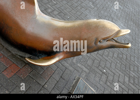 Die Famos Pilze der Delphin-Statue in der Gälisch sprechen Fischen Dorf von Dingle in Irland 15 08 06 Stockfoto