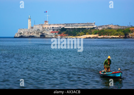 Castillo de Los Tres Reyes Magos del Morro, Habana Vieja, Parque Militar Morro-Cabana, Havanna, Habana del Este, La Habana, Kuba Stockfoto