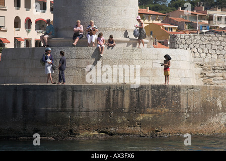 Leuchtturm Cassis Harbour Provence Südfrankreich Stockfoto