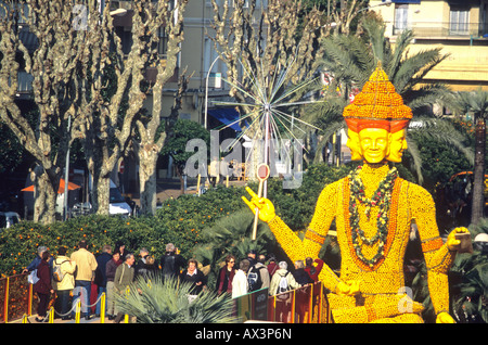 Menton Zitrone Karneval Alpes-MAritimes 06 Cote d ' Azur französische Riviera Paca Frankreich Europa Stockfoto