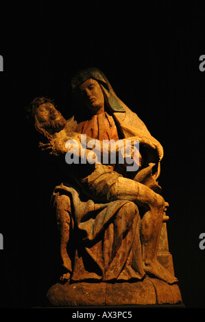 eine Darstellung der Jungfrau Maria Trauer über die Leiche von Jesus Stockfoto