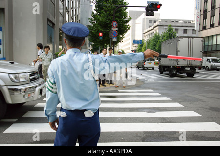 Traffic Officer, Kyoto Kansai, Japan Stockfoto