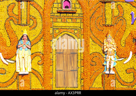 Menton Zitrone Festival Fete des Citrons Alpes-MAritimes 06 Cote d ' Azur französische Riviera Paca Frankreich Europa Stockfoto