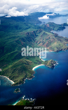 Luftbild, Aerien, Antenne, Vue Aerienne, Komodo Insel Komodo National Park Indonesien indischen Ozean Komodo National Park Abenteue Stockfoto
