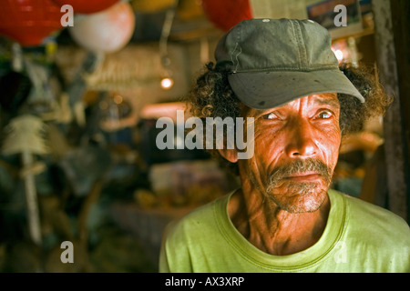 Brasilien, Bahia, Boipeba Insel. Der Shop von der Insel Knochensammler, die Küste für die Besetzung bleibt sucht. Stockfoto