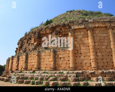 "Qabr äh Rumia", mauretanische Königsgrab (auch als Grab des christlichen Dame), Tipasa, Algerien, Nordafrika Stockfoto