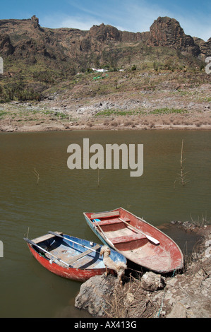 (Reservoir) Presa de Soria auf Gran Canaria auf den Kanarischen Inseln. Stockfoto