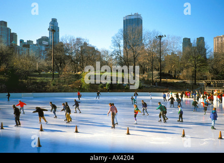 USA-New York-Eislaufen im Central Park Stockfoto