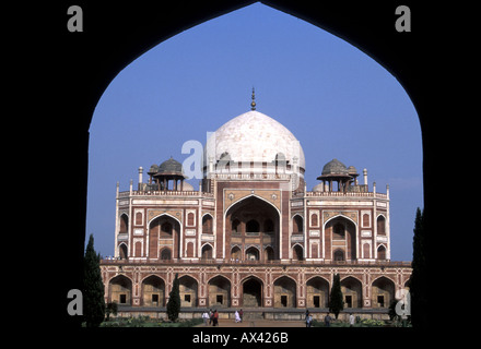 Das Grab des Mogulherrn Nasir-ud-DIN Muḥammad, besser bekannt als Humayun, war der zweite Kaiser des Mogulreiches, 16. Jahrhundert. Indien Stockfoto