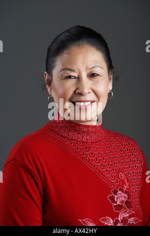 Porträt von senior Asiatin Stockfoto