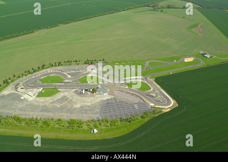 Luftaufnahme des eine Kartbahn in Kimbolton in Cambridgeshire Stockfoto