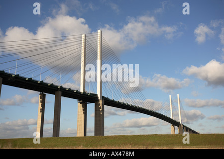 Ein Abschnitt der Dartford Crossing Hängebrücke in Kent Stockfoto