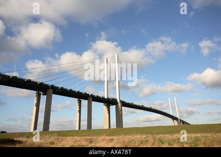 Ein Abschnitt der Dartford Crossing Hängebrücke in Kent Stockfoto