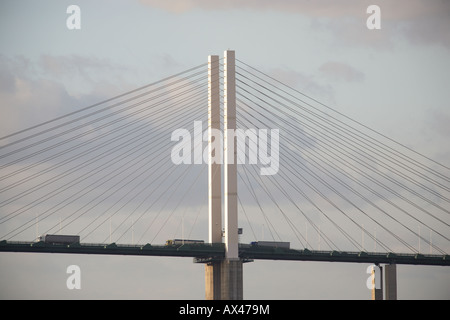 Ein Abschnitt der Dartford Crossing Hängebrücke in Kent Stockfoto