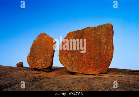 Kuppel mit Rockformation bei Sonnenuntergang Enchanted Rock State natürliche Bereich Fredericksburg Texas USA Stockfoto