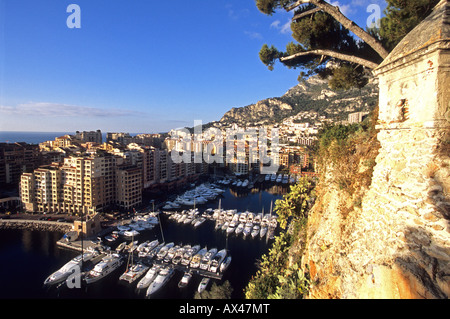 Fontvieille Hafen Monaco Monte Carlo Principaute de Monaco Cote d ' Azur französische Riviera Paca Frankreich Europa Stockfoto