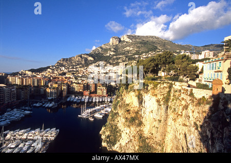 Fontvieille Hafen Monaco Monte Carlo Principaute de Monaco Cote d ' Azur französische Riviera Paca Frankreich Europa Stockfoto