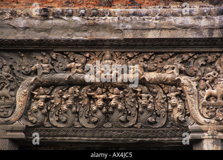 Der Sturz der süd-östlich Sanctuary auf Preah Ko Tempel, Kambodscha Stockfoto