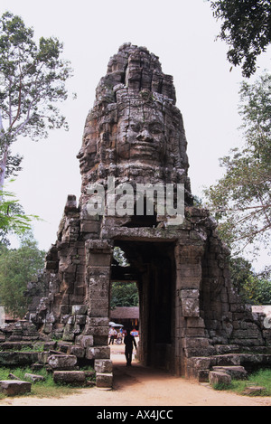 Das Südtor von Angkor Thom, Kambodscha Asien Stockfoto