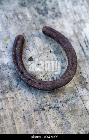 Rostige Hufeisen Stockfoto