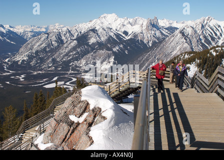 Kanada Alberta Banff Banff National Park-Blick von Sanson s Peak Boardwalk Stockfoto