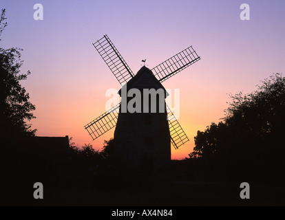 Stembridge Turm Windmühle hohe Schinken Somerset Levels nur reetgedeckte Windmühle in UK England Stockfoto