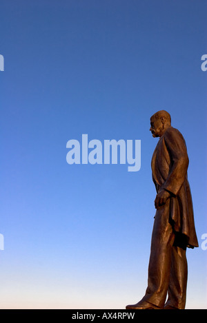 Statue von Tomas Garrigue Masaryk (ersten demokratisch gewählten Präsidenten) in der Nähe von Prager Burg, Prager Altstadt Stockfoto