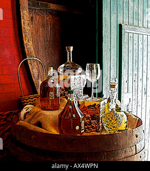 Weinflaschen Stockfoto